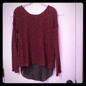 A. Byer Sparkly Red High-Low Top (Juniors)